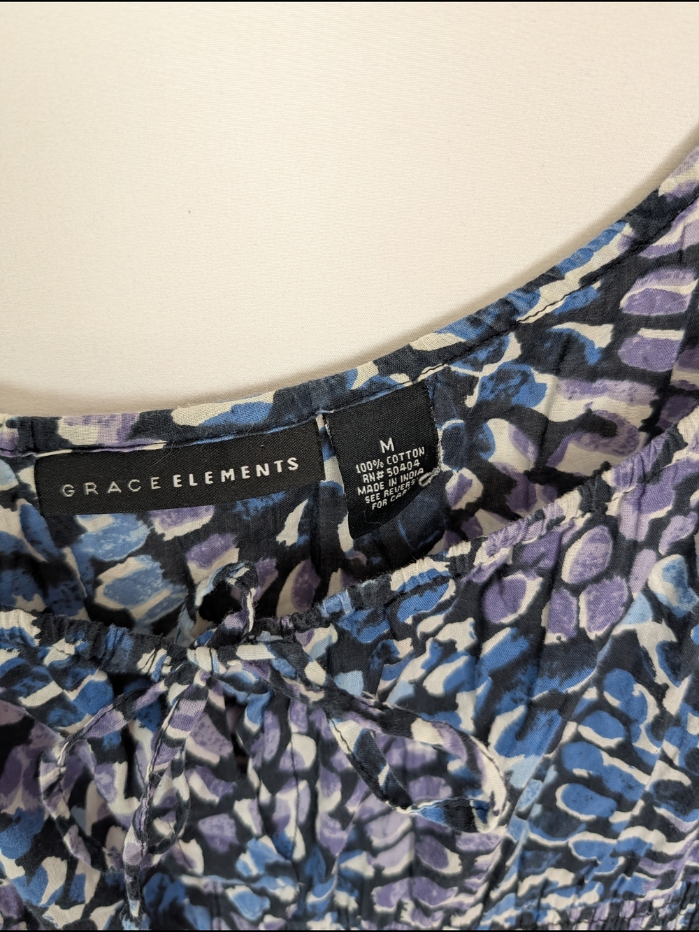 Grace Elements Blue Print Cotton Midi Dress - Picture 5 of 9